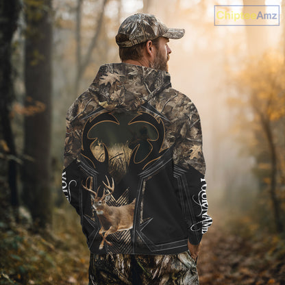 Deer Hunting Shirt 3D All-Over Print Deer with Camo Forest, Gift for Deer Hunters Men NHT360