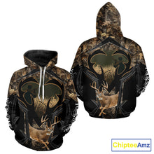 Load image into Gallery viewer, Deer Hunting Shirt 3D All-Over Print Deer with Camo Forest, Gift for Deer Hunters Men NHT360