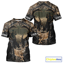 Load image into Gallery viewer, Deer Hunting Shirt 3D All-Over Print Deer with Camo Forest, Gift for Deer Hunters Men NHT360