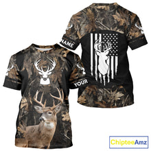 Load image into Gallery viewer, Deer Hunting With Full All Over 3D For Deer Hunters, Personalized US Flag Camouflage NHT362