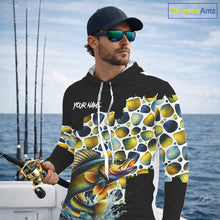 Load image into Gallery viewer, Personalized Walleye Fishing Shirt Long Sleeve, Fishing Shirts For Men NHT413