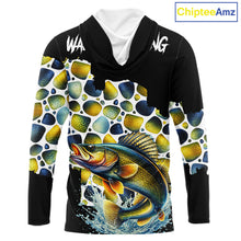 Load image into Gallery viewer, Personalized Walleye Fishing Shirt Long Sleeve, Fishing Shirts For Men NHT413