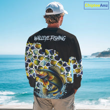 Load image into Gallery viewer, Personalized Walleye Fishing Shirt Long Sleeve, Fishing Shirts For Men NHT413