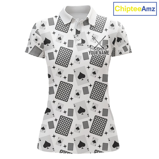 Personalized Poker Womens Golf Polo Shirt Funny Golf Top For Team, Golfer Gift For Womens NHT754