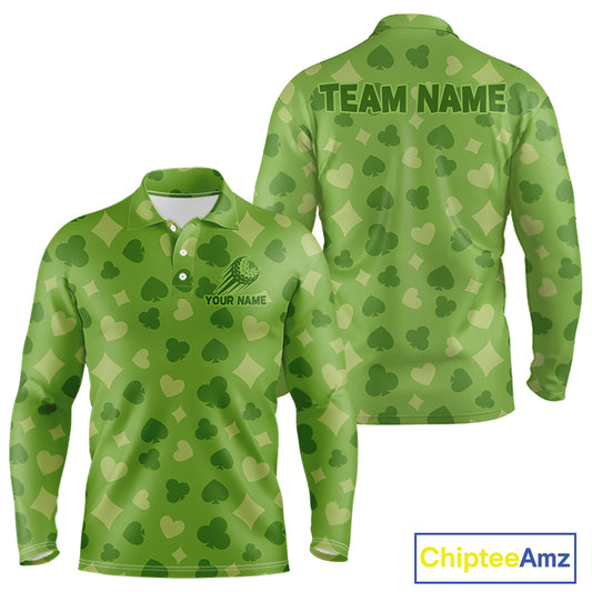 Personalized Poker Green Mens Golf Polo Shirt, Funny Golf Top For Family Team Shirt NHT756