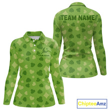 Load image into Gallery viewer, Personalized Poker Green Womens Golf Polo Shirt, Funny Golf Top For Family Team Shirt NHT756