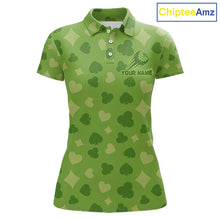 Load image into Gallery viewer, Personalized Poker Green Womens Golf Polo Shirt, Funny Golf Top For Family Team Shirt NHT756