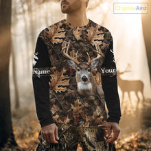 Load image into Gallery viewer, Deer Hunting Hunting Camo Brown Black Customize Name 3D All Over Printed Shirts NHT301