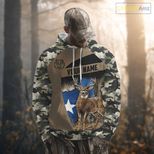 Load image into Gallery viewer, Custom Big Buck Deer Hunting 3D All Over Print Camo with Texas Flag Outdoor Hunting Apparel NHT32