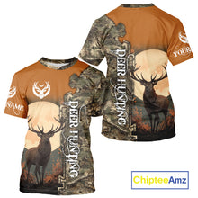Load image into Gallery viewer, Best Orange Camo Deer Hunting Clothes 3D Full Print Full Moon Buck Design For Deer Hunters NHT41