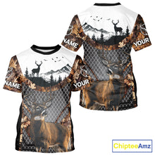 Load image into Gallery viewer, Whitetail Deer Hunting Custom Name Camo Hoodie, Best Deer Hunting Gift For Men NHT368