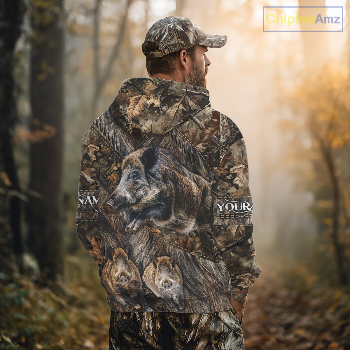 Beautiful Wild Hog Hunting Camouflage 3D All Over Print Shirts Personalized Hunting Gifts NHT147