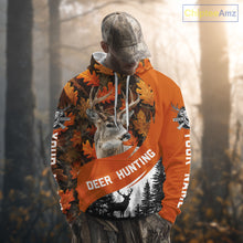 Load image into Gallery viewer, Personalized Deer Hunting Orange Camo Shirts, Season Deer Hunting, Deer Hunting Gift NHT310