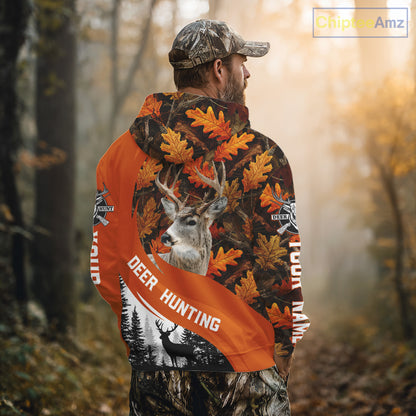 Personalized Deer Hunting Orange Camo Shirts, Season Deer Hunting, Deer Hunting Gift NHT310