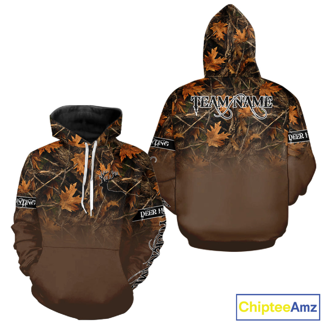 Personalized Brown Deer Hunting Camo Full Printing Shirts, Best Hunting Gifts NHT47