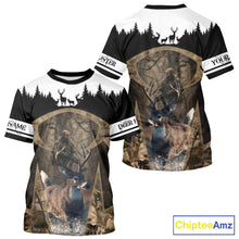 Load image into Gallery viewer, Whitetail Deer Hunting Season Shirt 3D Forest Scene Camo Best Hunting Gift For Hunters NHT48