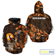 Load image into Gallery viewer, Whitetail Deer Hunting Orange Camo 3D All-Over Printed Shirt, Custom Name Hunting Shirt NHT251