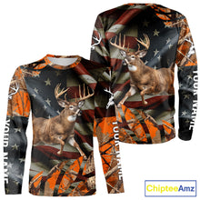 Load image into Gallery viewer, Deer Hunting US Flag 3D All Over Print Shirts, Personalized Hunting Gifts For Deer Hunters NHT316