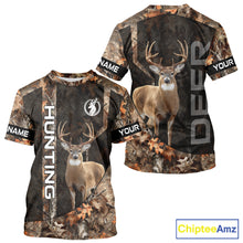 Load image into Gallery viewer, Deer Hunting Custom Name Camouflage Hunting Clothes, Deer Hunting Outfit, Hunting Shirt NHT252