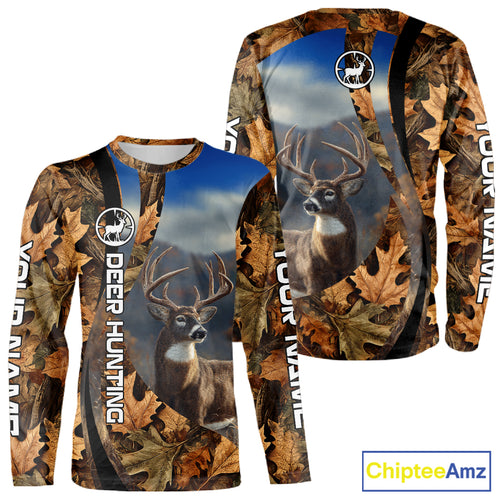 Personalized Deer Hunting Shirt 3D All Over Print with Fall Season Camo Hunting Clothes NHT253