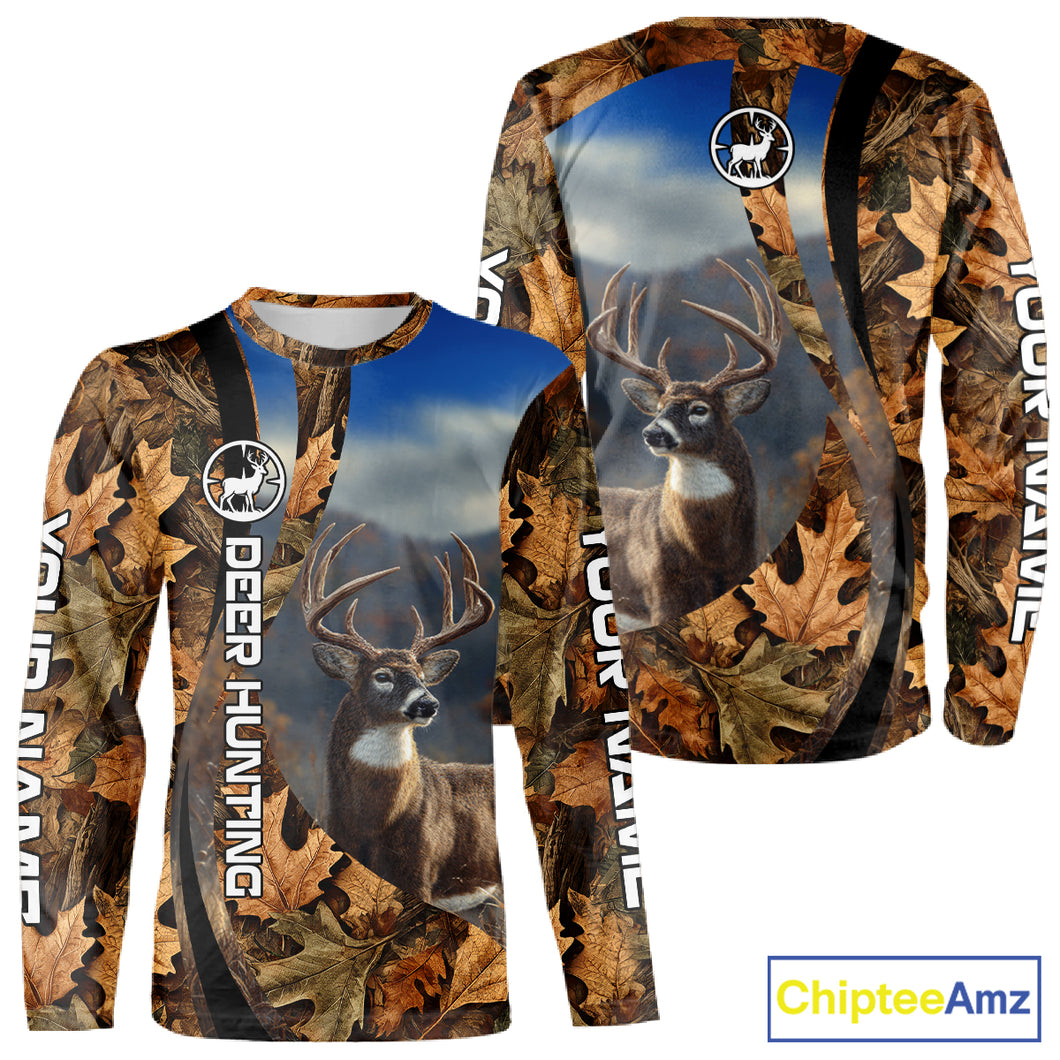 Personalized Deer Hunting Shirt 3D All Over Print with Fall Season Camo Hunting Clothes NHT253