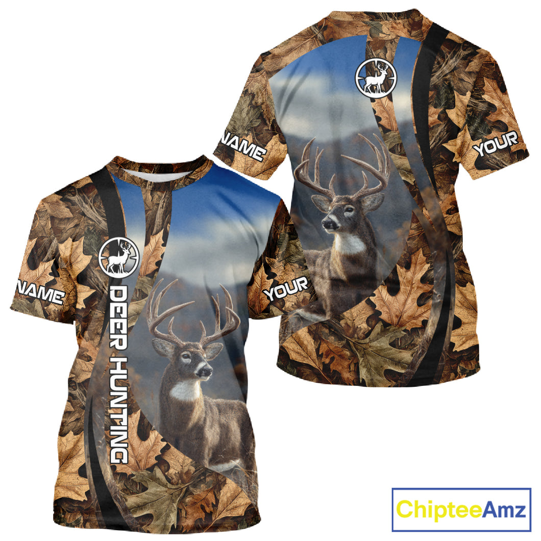 Personalized Deer Hunting Shirt 3D All Over Print with Fall Season Camo Hunting Clothes NHT253