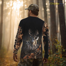 Load image into Gallery viewer, Deer Hunting Big Game Shirt 3D All Over Print, Black Camo Autumn, Custom Name Gift NHT164