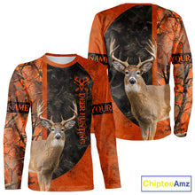 Load image into Gallery viewer, Whitetail Deer Hunting Orange Camo 3D All Over Printed Shirt, Custom Name Hunting Shirt NHT259