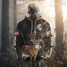 Load image into Gallery viewer, Deer Hunting Shirt Brown Camo 3D All Over Print, Hunting Clothes for Deer Season NHT260
