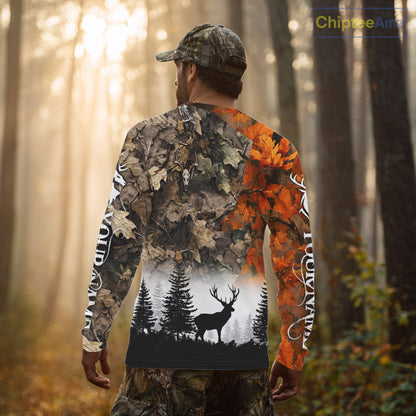 Deer Hunting Orange Camo Forest Custom Name 3D All Over Print Shirts Personalized NHT320