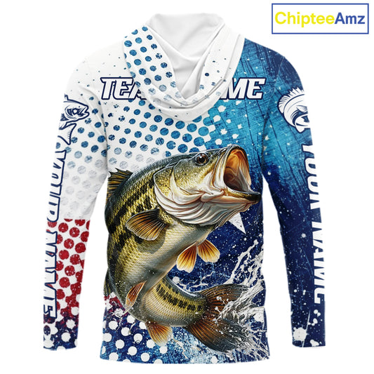 Design Texas Flag Bass Fishing Shirts, Texas Bass Fishing Shirts Long Sleeve Hooded NHT603