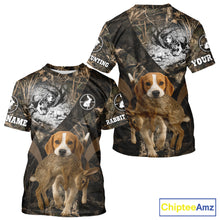 Load image into Gallery viewer, Personalized Rabbit Hunting Beagle Dog Camouflage Custom Name 3D Shirts, Rabbit Hunting Gifts NHT326