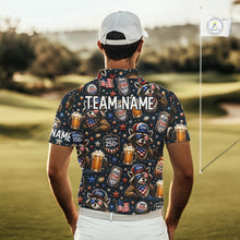 Load image into Gallery viewer, Person wearing a colorful shirt with 'TEAM NAME' on a golf course