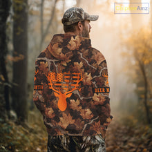 Load image into Gallery viewer, Whitetail Deer Hunting Shirt-Personalized US Flag Camouflage, Best Gifts for Deer Hunters NHT71
