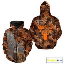 Load image into Gallery viewer, Whitetail Deer Hunting Shirt-Personalized US Flag Camouflage, Best Gifts for Deer Hunters NHT71