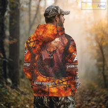 Load image into Gallery viewer, Whitetail Deer Hunting Shirt With Orange Camo Pattern And Skull Design For Hunters NHT77