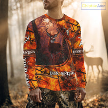 Load image into Gallery viewer, Whitetail Deer Hunting Shirt With Orange Camo Pattern And Skull Design For Hunters NHT77