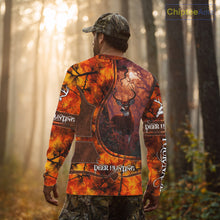 Load image into Gallery viewer, Whitetail Deer Hunting Shirt With Orange Camo Pattern And Skull Design For Hunters NHT77