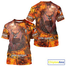 Load image into Gallery viewer, Whitetail Deer Hunting Shirt With Orange Camo Pattern And Skull Design For Hunters NHT77