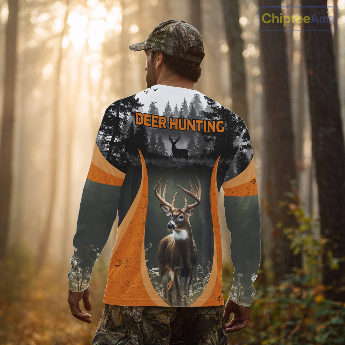 Custom Whitetail Deer Hunting Custom Name Camo Shirt, Deer Hunting Apparel, Hunting Gift NHT265