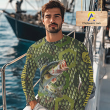 Load image into Gallery viewer, Custom Largemouth Bass Fishing Shirts Long Sleeve, Largemouth Bass Fishing Jerseys NHT378