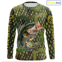 Load image into Gallery viewer, Custom Largemouth Bass Fishing Shirts Long Sleeve, Largemouth Bass Fishing Jerseys NHT378