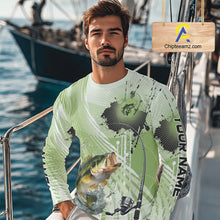 Load image into Gallery viewer, Largemouth Bass Fishing Shirts Long Sleeve, Personalized Fishing Gift NHT379