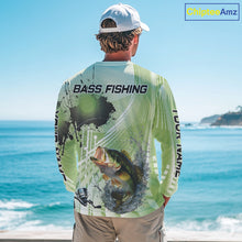 Load image into Gallery viewer, Largemouth Bass Fishing Shirts Long Sleeve, Personalized Fishing Gift NHT379