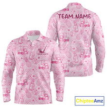 Load image into Gallery viewer, Funny Mens Golf Polo Shirt Pineapple Floral Golf Cart Pattern All Over Print Tropical Performance Top NHT842
