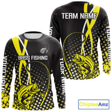 Load image into Gallery viewer, Personalized Bass Fishing Jersey,Bass Fishing Long Sleeve Fishing Tournament Shirts NHT380