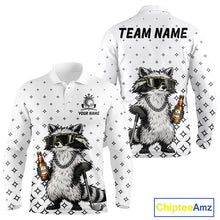 Load image into Gallery viewer, Funny Raccoon Golf Polo Shirt Custom Team Name Personalized Golf Team Polo Gift For Men