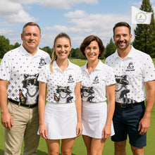 Load image into Gallery viewer, Funny Raccoon Golf Polo Shirt Custom Team Name Personalized Golf Team Polo Gift For Men NHT999