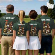 Load image into Gallery viewer, Funny Chicken Womens Golf Polo Shirt Custom Team Name Personalized Golfer Polo Funny Rooster Golf NHT1001