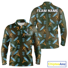 Load image into Gallery viewer, Disc Golf Polo Shirt Personalized Name Camouflage Golf Shirt Custom Disc Golfer Polo Gift For Men
